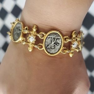 Vintage Premier Design Pegasus & Heralding Angel Cameo Bracelet
